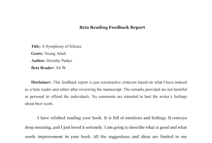 beta read your literary fiction manuscript with honest, thoughtful feedback